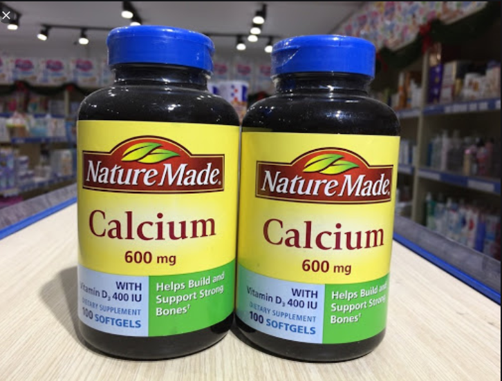 Nature Made Calcium 600mg Vitamin D Liquid Softgel 100 viên