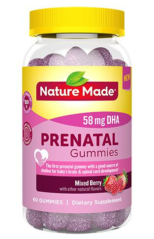 Nature made Prenatal Gummies DHA – Kẹo Dẻo Bổ Sung DHA Cho Bà Bầu 60 Viên