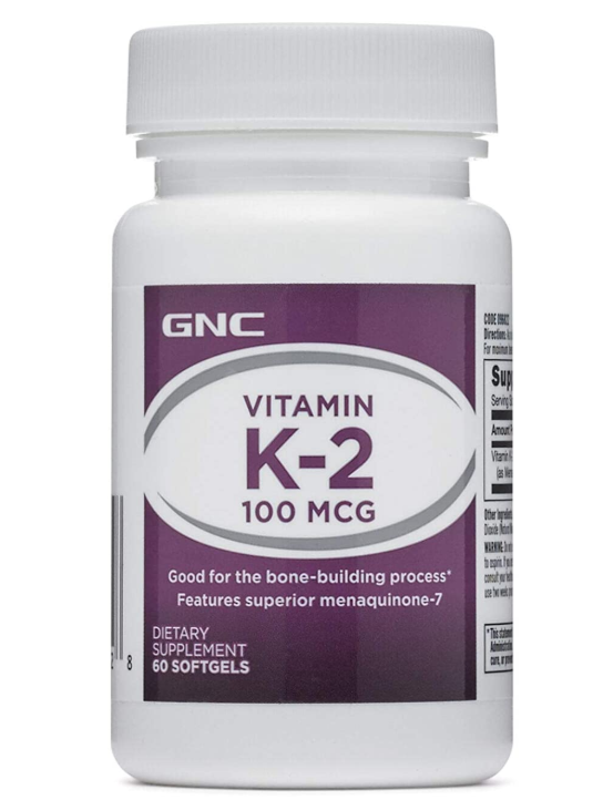 GNC VITAMIN K-2 - Thực Phẩm Chức Năng Hỗ trợ tăng cường chức năng đông máu (60 viên/Hộp)