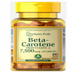 Puritan’s pirde BETA CAROTENE Vitamin A (Prov Vitamin A)- Viên Uống Bổ Sung Vitamin A  (25000iu )