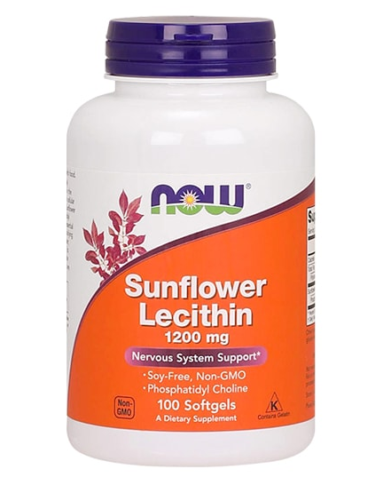 Now Foods Sunflower Lecithin 1200mg Viên Uống Ngừa Tắt Tia Sữa 100 Viên