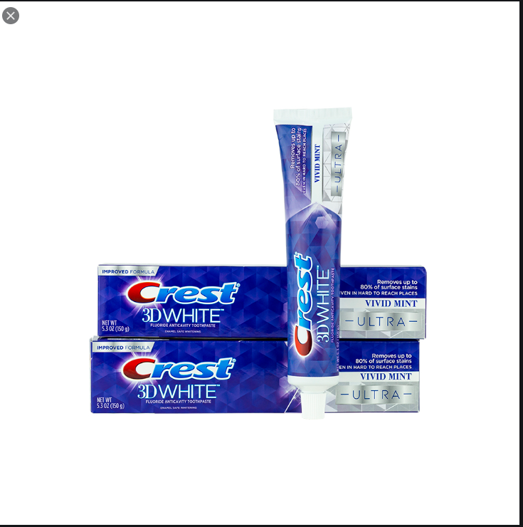 Crest 3d white radiant mint làm trắng răng đến 80 hương bạc hà thơm mát