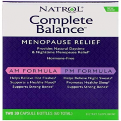 Natrol Complete Balance for Menopause AM - PM: 60 viên, giúp cân bằng hócmôn tự nhiên dành cho phụ nữ mãn kinh và tiền mãn kinh 