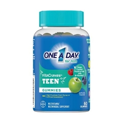 One A Day VitaCraves Teen for Him Multivitamin Gummies , 60 viên: Bổ Sung vitamin Và Khoáng Chất Cho Nam Giới Tuổi Dậy Thì