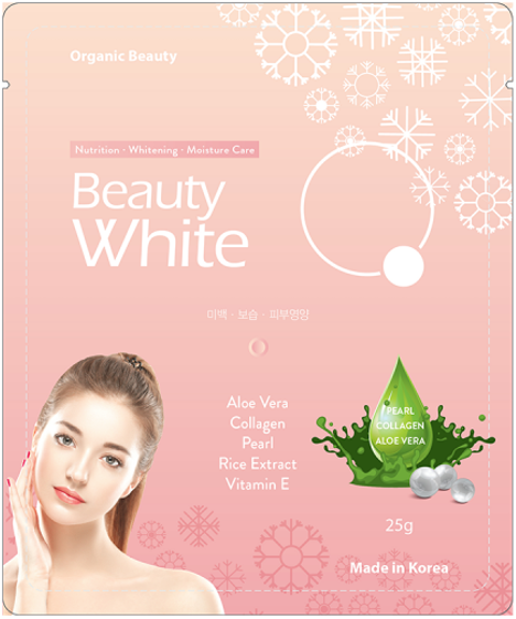 Mặt Nạ Dưỡng Trắng Da Organic Beauty White (1 Miếng) 25g