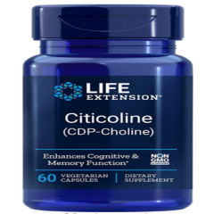 Life Extension Cognizin CDP-Choline ViênUống Tăng Tuần Hoàn Máu, Bổ Não Tăng Cường Trí Nhớ 60 Viên