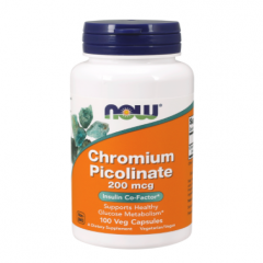 Now Chromium Picolinate, 200mcg – Viên uống bổ sung crom giúp bảo vệ hệ tim mạch, 100 viên