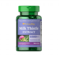 Puritan's Pride Milk Thistle 4:1 Extract 1000 mg: Viên uống tăng cường sức khỏe, bổ gan, 90 viên.