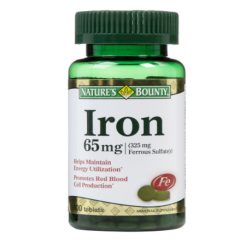 Nature's Bounty Iron: Viên uống bổ sung sắt, hỗ trợ điều trị bệnh thiếu máu 100 viên