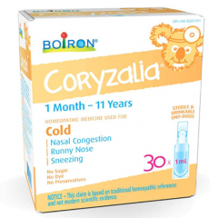 BOIRON Coryzalia Cold - Muối uống vi lượng đồng căn cho bé từ 1 tháng tuối đến 11 tuổi30ml 30 hộp 30 ống