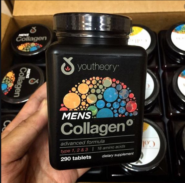 Viên uống Collagen cho nam giới chống lão hóa, củng cố xương khớp Youtheory Men Collagen type 1, 2 & 3 của Mỹ hộp 390 viên hình 3