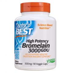 Doctor's Best Bromelain 3000 GDU 500 mg 90 Viên - Hỗ trợ tiêu hóa.