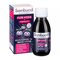 Siro Sambucol Black Elderberry Extract For Kids Vitamin C tăng đề kháng cho bé 120ml