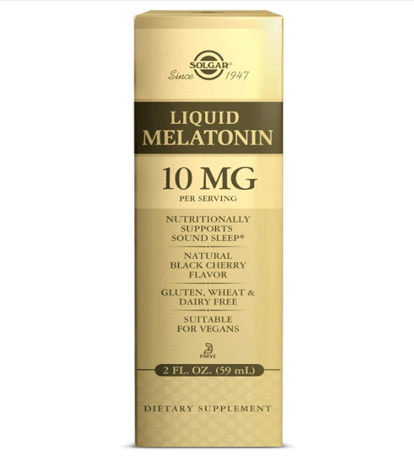 Solgar Liquid Melatonin 10mg 59ml – Hỗ trợ điều hòa giấc ngủ.