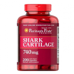 Puritan's Pride Sụn Vi Cá Mập Shark Cartilage 740mg 200 Viên
