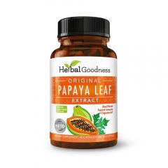Papaya Leaf Extract Herbal Goodness 600mg, 60 viên - Tinh Chất Đu Đủ.