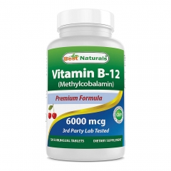 Best Naturals Vitamin B12 6000 mcg 120 Tablets - Viên Uống Bổ Sung Vitamin B12.