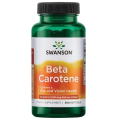 Swanson Beta-Carotene (Vitamin A) 25.000 IU 300 viên - Viên uống cung cấp vitamin A.
