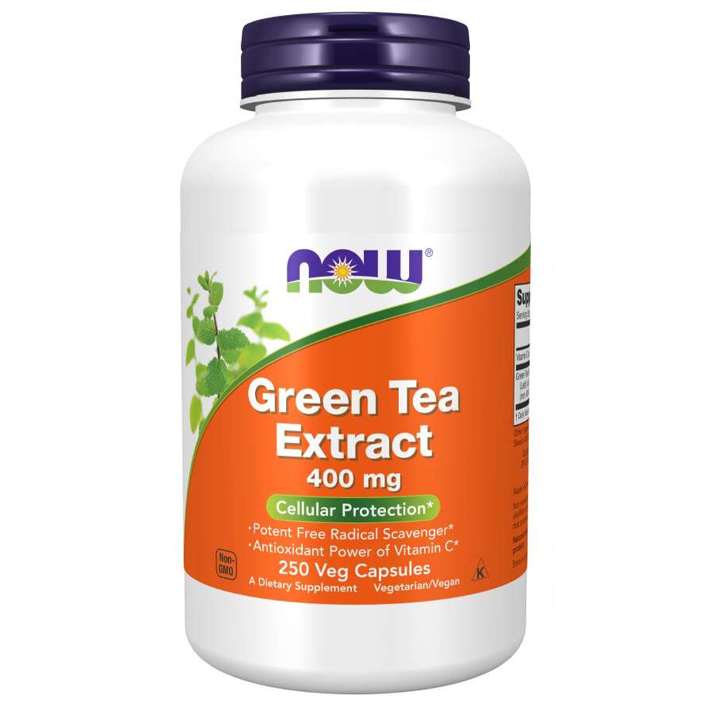NOW Green Tea Extract 400 mg with Vitamin C, Cellular Protection*, Viên uống chống Oxy hóa 250 viên