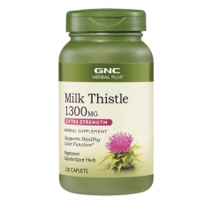 GNC Milk Thistle 1300mg- Viên uống tăng cường chức năng gan, giải độc gan, 120 viên