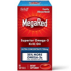 Viên uống dầu Nhuyễn Thể ( Dầu Tôm) Schiff MegaRed Omega-3 Krill oil 300mg 80 viên của Mỹ - Cho một trái tim khỏe mạnh
