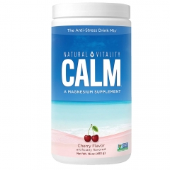 Natural Vitality Calm Magnesium Anti-Stress Drink Mix 453g - Bột Uống TRái Cây Vị Cherry Giảm Căng Thẳng.