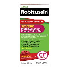 Robitussin Severe CF Maximum Strength Cough, Cold, & Flu Medicine - Siro Hỗ Trợ Giảm Ho & cảm Lạnh Cảm Cúm 237ml