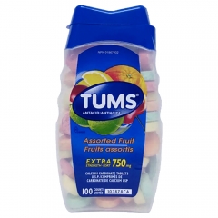 Tums Antiacid and Calcium Supplement Extra Strength 750, 100 viên: Giúp cải thiện những tình trạng rối loại tiêu hóa.