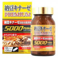 Viên uống phòng chống đột quỵ Nattokinase Premium 5000FU 120 viên của Nhật Bản - Hàm lượng cao nhất, hiệu quả tích cực