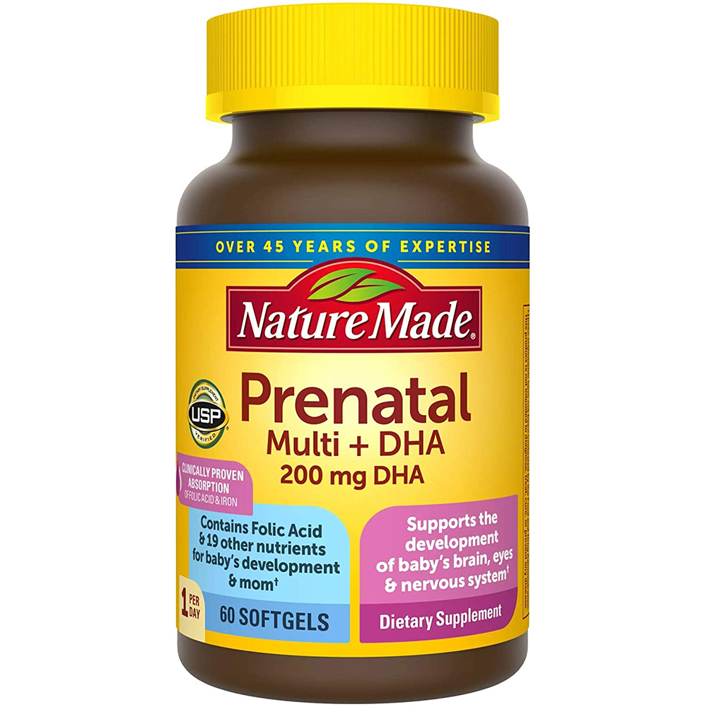 Nature Made Prenatal Multi + DHA - Vitamin Tổng Hợp Cho Bà Bầu Của Mỹ, 60 viên