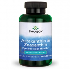 Swanson Ultra Astaxanthin & Zeaxanthin 60 viên - Viên uống chống lão hóa và bảo vệ mắt.