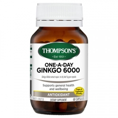 Thực phẩm chức năng Viên tuần hoàn máu não Thompson’s Ginkgo 6000mg 60 viên