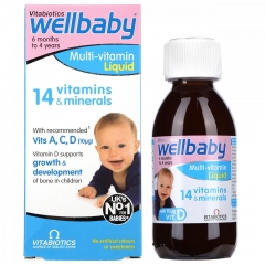 Wellbaby Multi-Vitamin Liquid- Vitamin giúp bé ăn ngon và tăng cường sức đề kháng cho bé- 150ml/1 chai.
