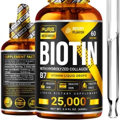 Biotin & Collagen 25,000mcg 60ml - Hỗ trợ cải thiện tình trạng Da - Tóc - Móng gấp 3 lần. 