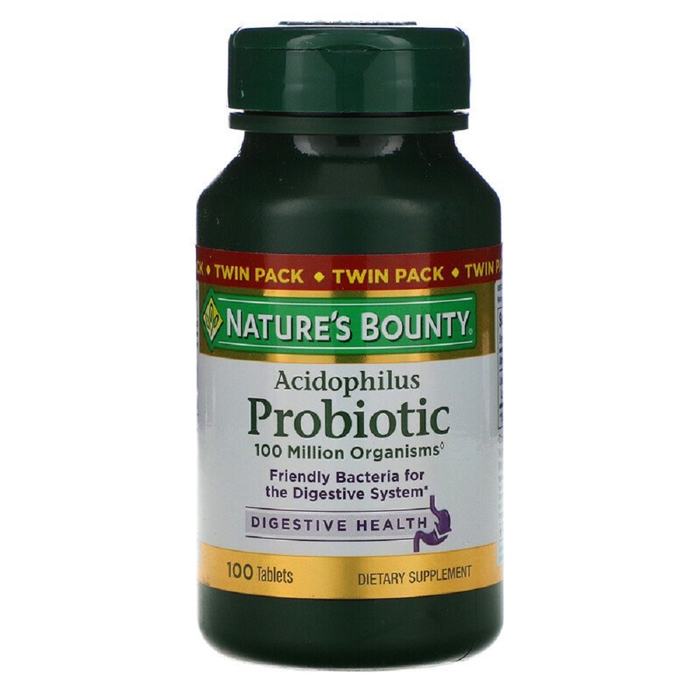 Viên Uống Bổ Sung Lợi Khuẩn Cải Thiện Tiêu Hóa Khỏe Nature's Bounty Acidophilus Probiotic 100 Viên