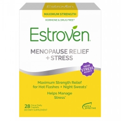 Estroven Maximum Strength Menopause Relief + Stress, 28 Viên : Giảm bốc hỏa, đổ mồ hôi đêm cho phụ nữ tền mãn kinh