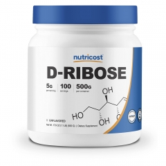 Nutricost D-Ribose Powder 500G - Ngăn ngừa các triệu chứng như chuột rút, đau và cứng cơ bắp