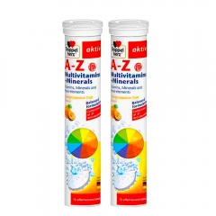 ( Combo 2 Tuýp ) Viên sủi bổ sung 21 Vitamin và khoáng chất Doppelherz A-Z Fizz Multivitamins and Minerals - Tuýp 13v