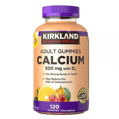 Kirkland Kẹo Dẻo Bổ Sung Canxi Cho Người Lớn Adult Gummies Calcium 120 Viên
