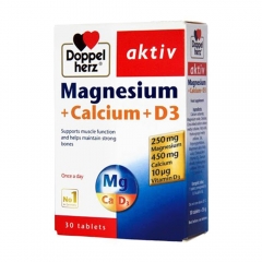 Doppelherz Magnesium + Calcium + D3 30 viên - Phát triển cơ và xương cho cơ thể