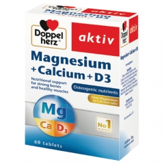 Doppelherz Magnesium + Calcium + D3 60 viên - Phát triển cơ và xương cho cơ thể