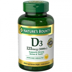 Nature's Bounty Viên Uống Bổ Sung Vitamin D3 5000IU 400 Viên