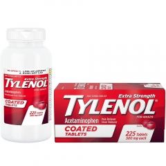 Tylenol Acetaminophen Extra Strength 500mg 225 Coated Tablets - Giảm Đau Hạ Sốt