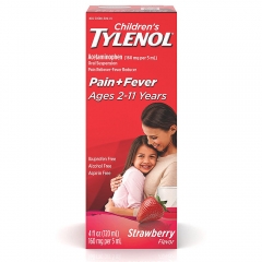 Siro giảm đau hạ sốt cho trẻ 2-11 tuổi Children’s Tylenol Pain Fever 120ml (Vị Dâu)
