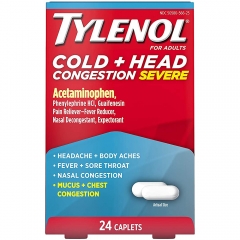 Viên giảm đau hạ sốt nhanh chống Tylenol Cold & Flu Severe 24 viên.