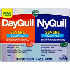 Viên uống giảm ho và cảm cúm Vicks DayQuil & NyQuil  Severe Cold & Flu 24 viên