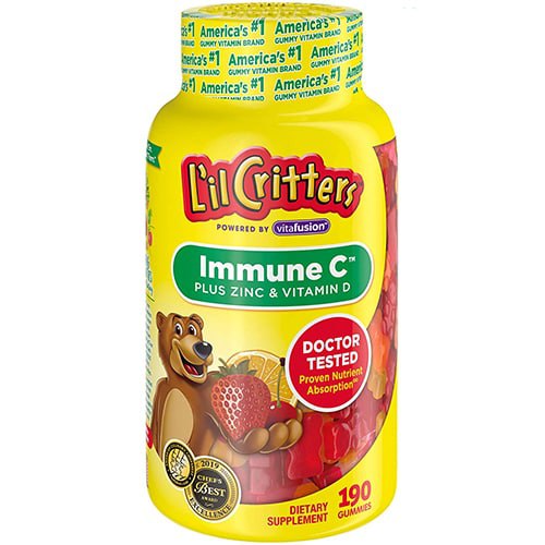 L’il Critters Immune C 190 viên - Kẹo dẻo bổ sung vitamin C và tăng sức đề kháng.