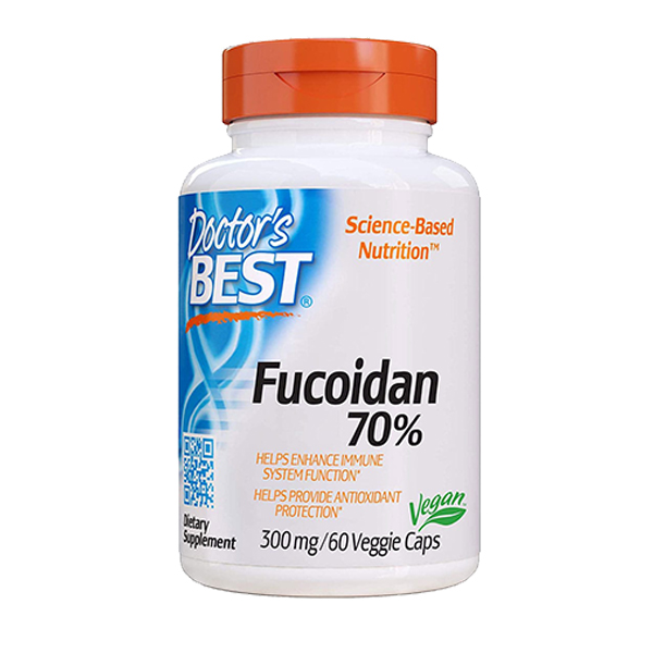 Doctor's Best Viên uống hỗ trợ bệnh nan y Fucoidan 70% 300mg của Mỹ
