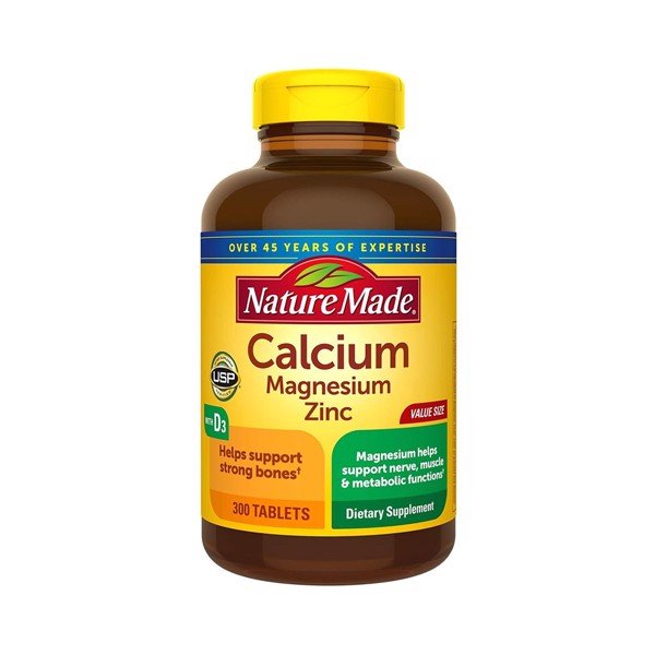 Viên Uống Nature Made Calcium Magnesium Zinc 300 viên Của Mỹ