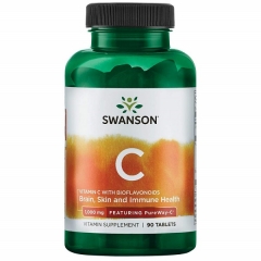 Viên uống bổ sung vitamin C - Swanson Vitamin C with Bioflavonoids 500mg 90 viên